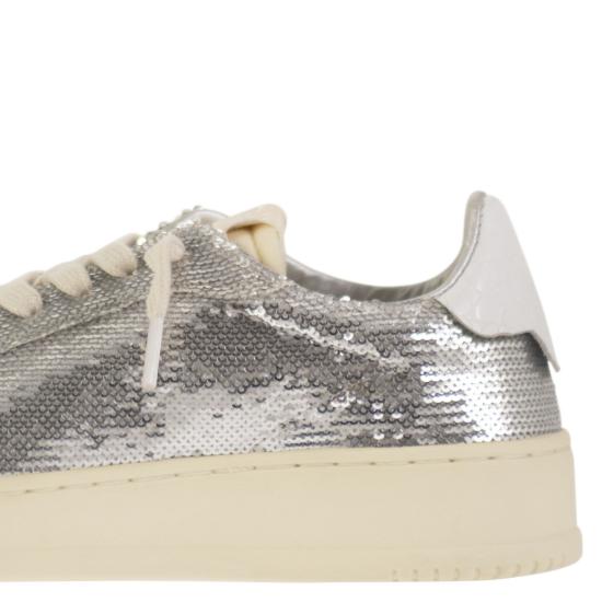 25FW 오트리 달라스 로우 고트스킨 스니커즈 ADLW SILVER WHITE - AUTRY