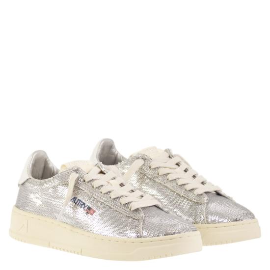 25FW 오트리 달라스 로우 고트스킨 스니커즈 ADLW SILVER WHITE - AUTRY