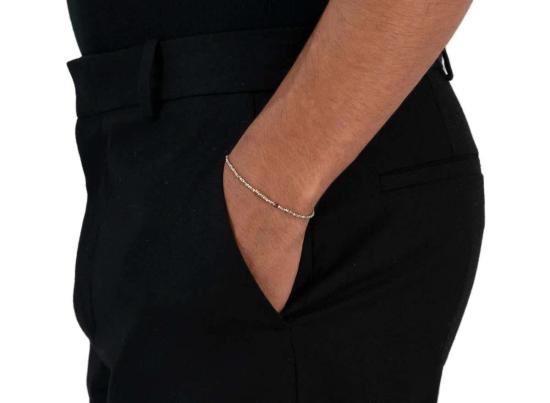  title of work 브레이슬릿 작품명 루비 팔찌가 달린 스털링 마이크로칩 팔찌 - OTHER BRANDS