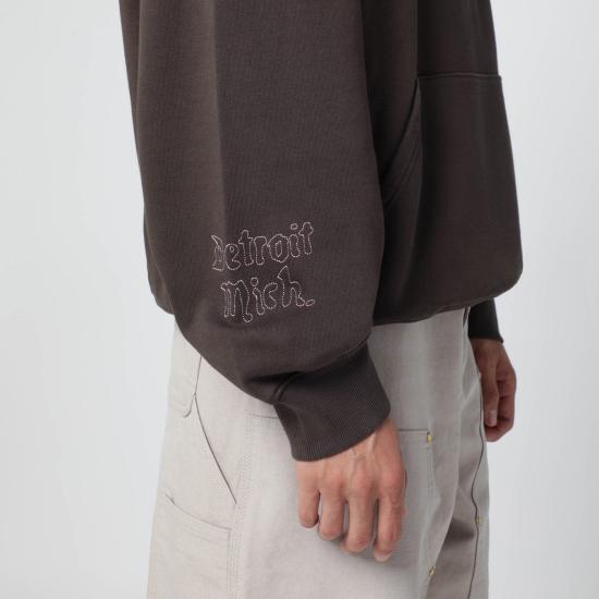 25FW 칼하트 WIP 후드 핵워크 스웨트셔츠 I035641CO Brown - CARHARTT WIP