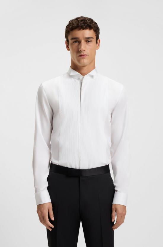 25FW 보스 긴팔 셔츠 50550662 10272509 01 100 White - BOSS