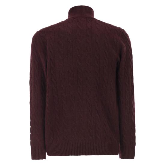 26SS 폴로 랄프로렌 포니 자수 케이블 니트 점퍼  710876766 BORDEAUX - POLO RALPH LAUREN