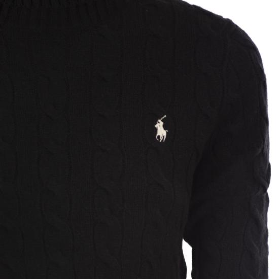 25FW 폴로 랄프로렌 울 캐시미어 케이블 니트 터틀넥 211888686 BLACK - POLO RALPH LAUREN