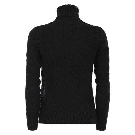25FW 폴로 랄프로렌 울 캐시미어 케이블 니트 터틀넥 211888686 BLACK - POLO RALPH LAUREN
