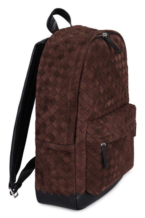 25FW 보테가베네타 인트레치아토 스웨이드 백팩 828117V1QEC 2609 BROWN - BOTTEGA VENETA