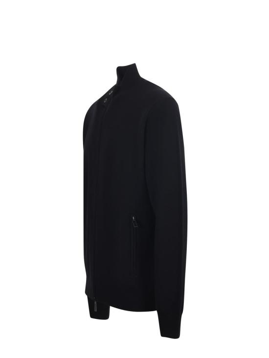 25FW 파올로페코라 집업 니트 A017F050 9000 Black - PAOLO PECORA