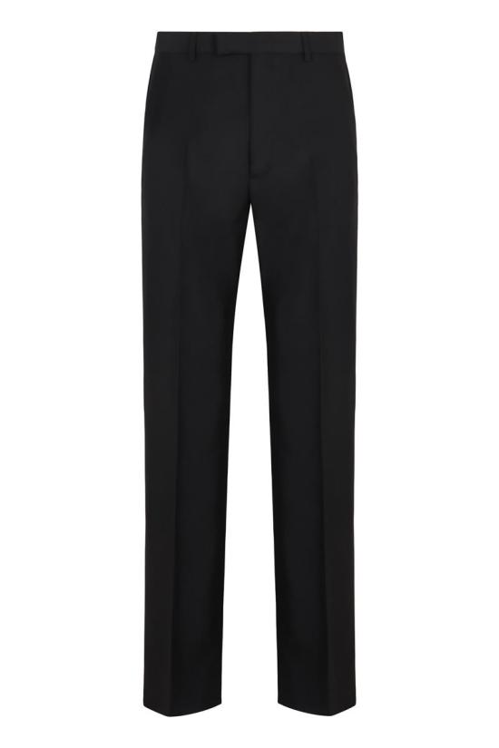 25FW 구찌 실크 트윌 팬츠 850090Z7AYA 1000 Black