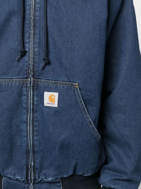 25FW 칼하트 WIP 후드 티셔츠 I0322320106 BLUE STONE WASHED DOM - CARHARTT WIP
