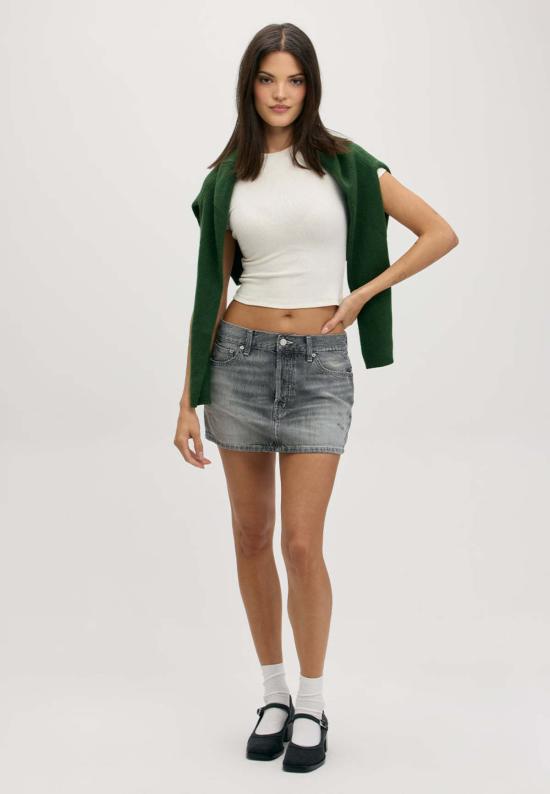  에티카 데님 스커트 이지 미니 미니 스커트