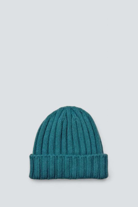  Câbleami 비니 케이블아미 터콰이즈 캐시미어 2x2 리브 워치 캡