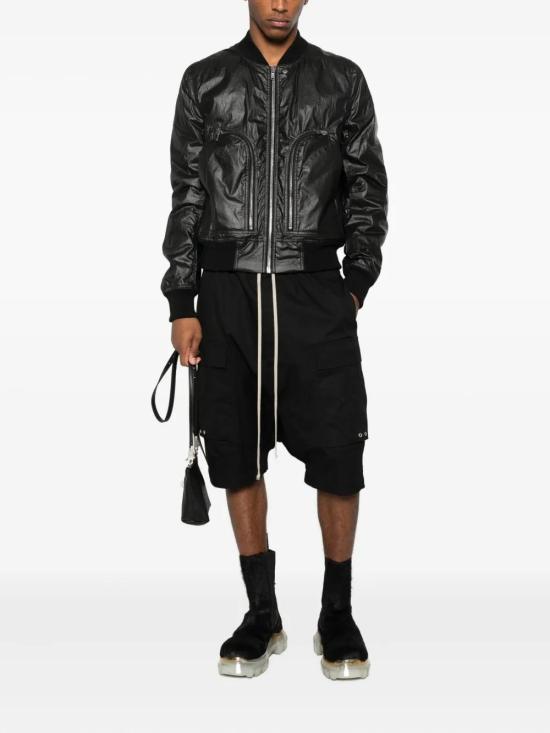 25FW 릭 오웬스 가죽 자켓 RU02E1749 PCT 09 BLACK - RICK OWENS