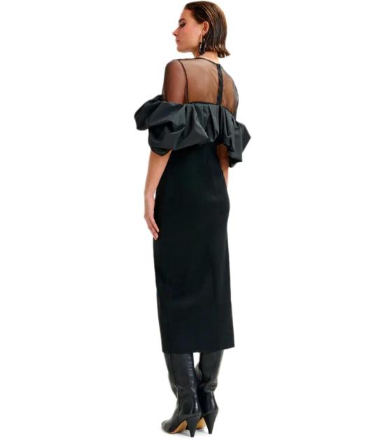 25FW 에센셜앤트워프 롱 원피스 ISATIS BL34 S Black - ESSENTIEL ANTWERP