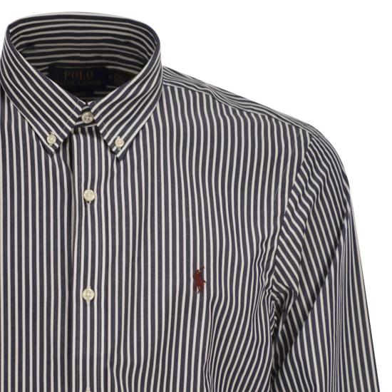 25FW 폴로 랄프로렌 긴팔 셔츠 710929344 NAVY WHITE - POLO RALPH LAUREN