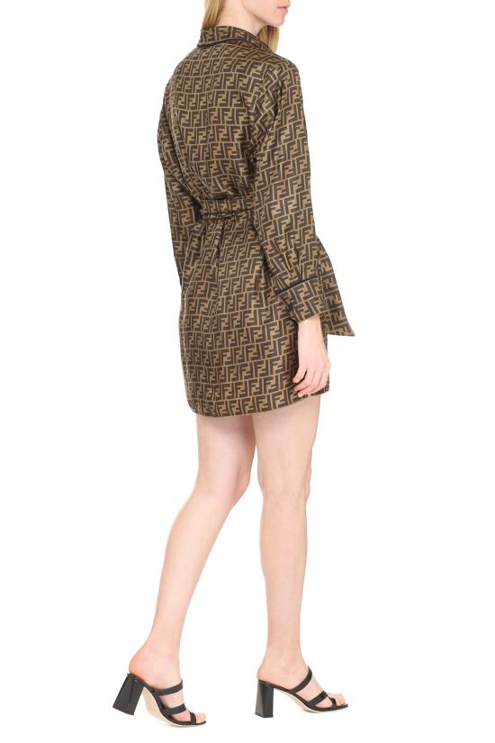  펜디 미디 원피스 FDB613A8G3 F1440 brown - FENDI