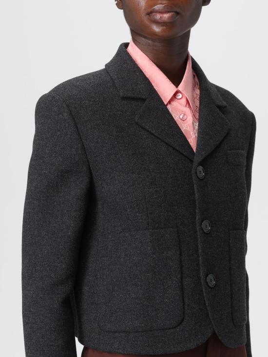 25FW 구찌 클래식 라펠 울 재킷 836720Z7AXH 1168 Grey - GUCCI