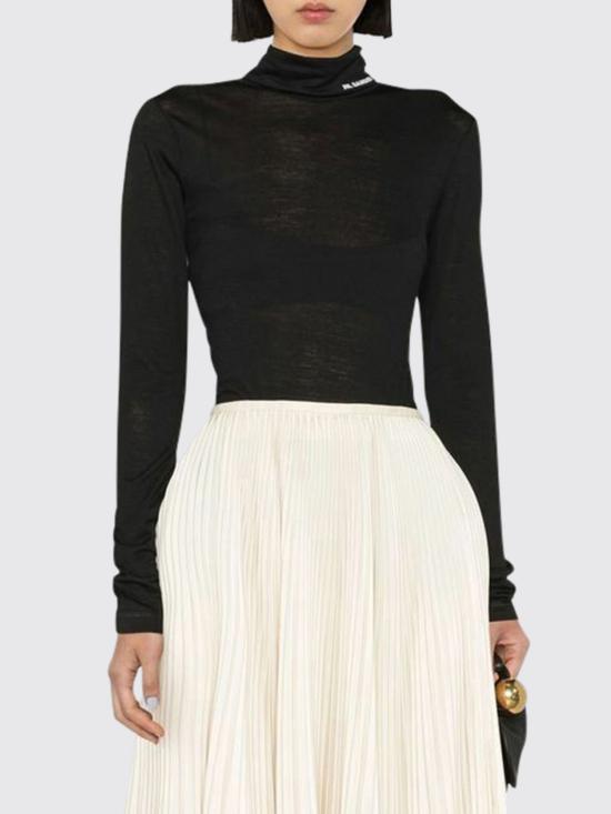 25FW 질샌더 터틀넥 J40GC0020J70021 001 Black