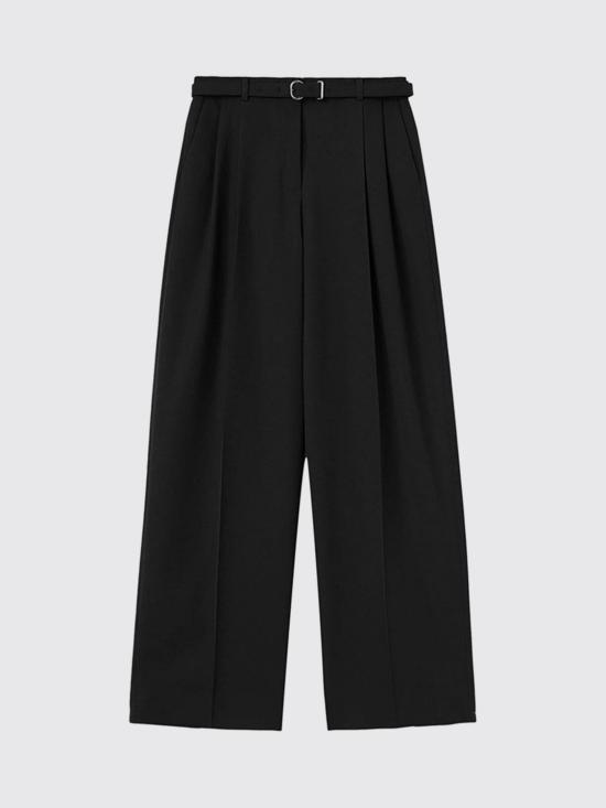 25FW 질샌더 스트레이트 팬츠 J02KA0152J40002 001 Black
