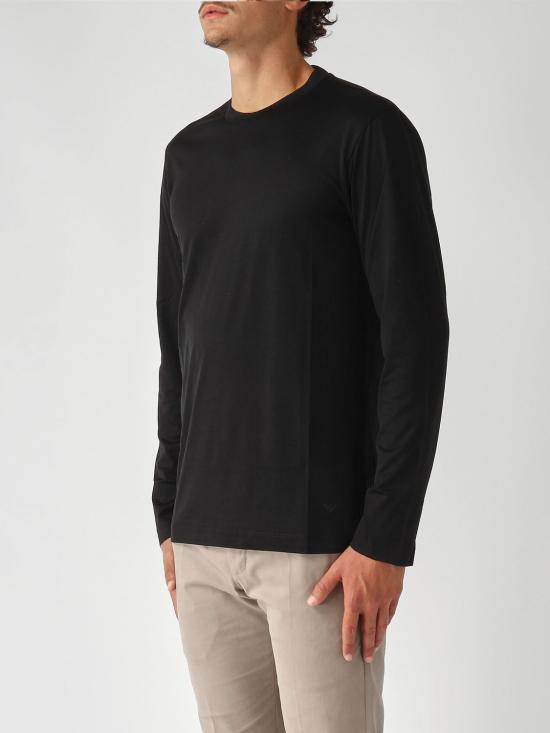 25FW 조르지오 아르마니 반팔 티셔츠 8N1TE91JUVZ 0999 Black - GIORGIO ARMANI