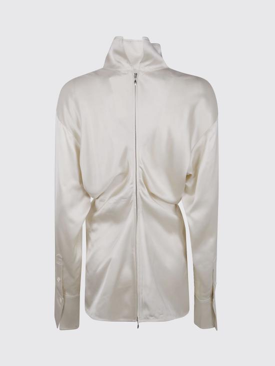 25FW 토템 블라우스 254WRT0618FB0020 007 Pearl - TOTEME