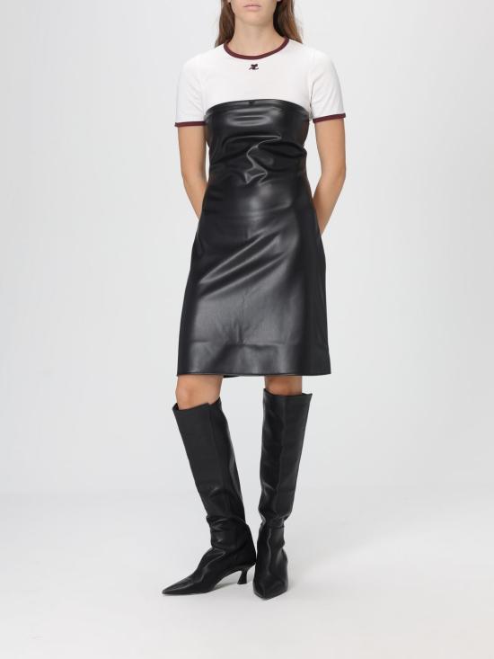 25FW 쿠레쥬 롱 원피스 425JRO749PU0049 9999 Black - COURREGES