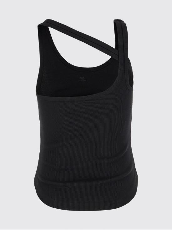 25FW 쿠레쥬 민소매 티셔츠 325JDE143JS0194 9999 Black - COURREGES