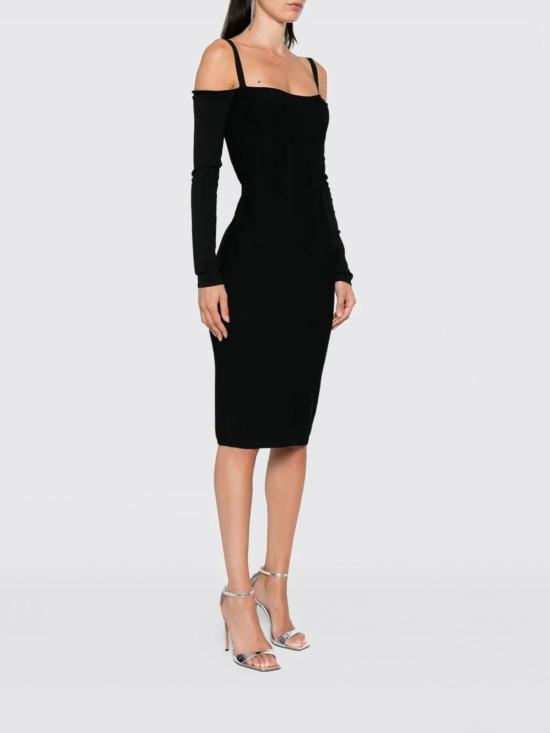25FW 뮈글러 롱 원피스 25F2RO17251133 199 Black - MUGLER