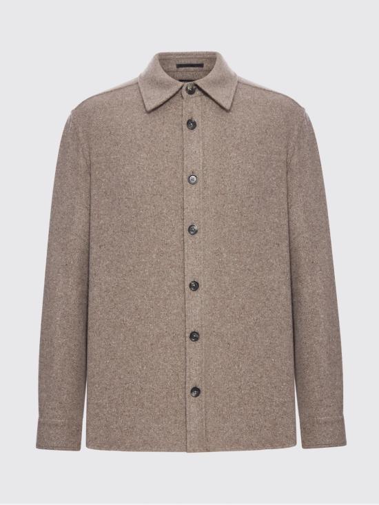 25FW 에르메네질도제냐 긴팔 셔츠 UGV10A2SOT48 018 Brown - ERMENEGILDO ZEGNA