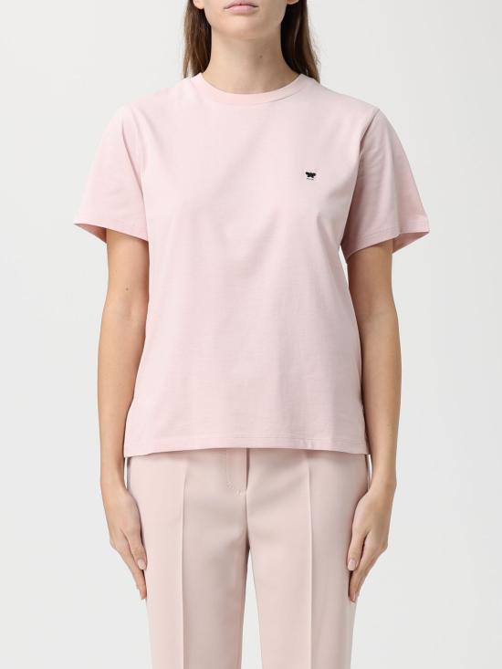25FW 위켄드막스마라 반팔 티셔츠 2525976021600 003 Pink