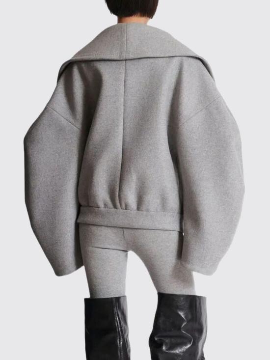 25FW 발망 코트 FF0UA140WD24 9AF Grey - BALMAIN