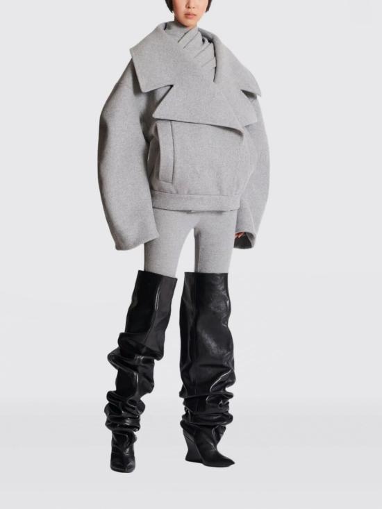 25FW 발망 코트 FF0UA140WD24 9AF Grey - BALMAIN