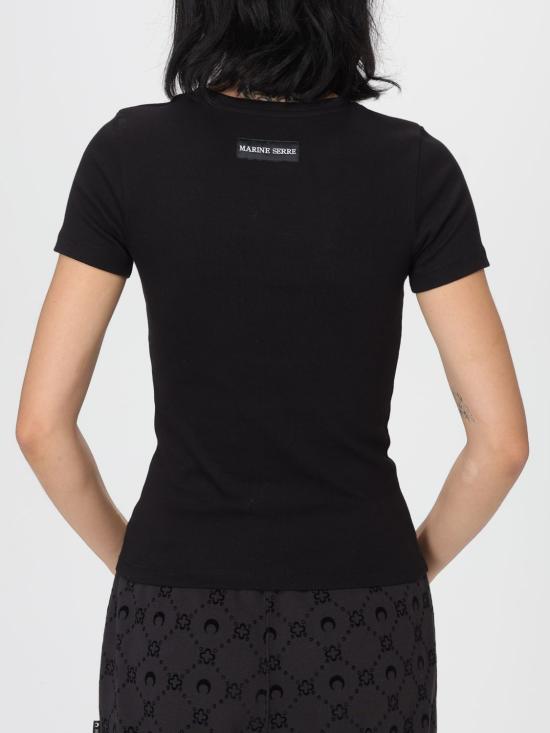 25FW 마린세르 반팔 티셔츠 WTT012ACJER0008 BK99 Black - MARINE SERRE