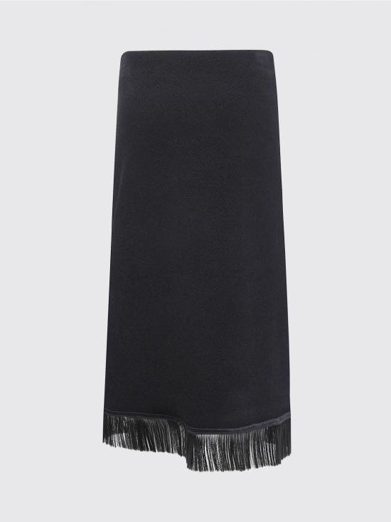 25FW 질샌더 롱 스커트 J03MA0268J20232 001 Black - JIL SANDER