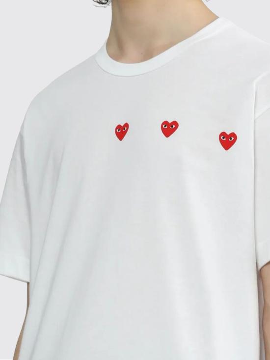 25FW 꼼데가르송 반팔 티셔츠 AXT337051 3 White - COMME DES GARCONS