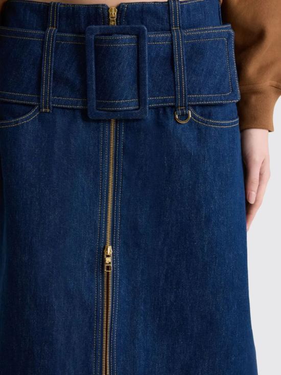 25FW 파투 데님 스커트 SK0940008 602D Blue - PATOU