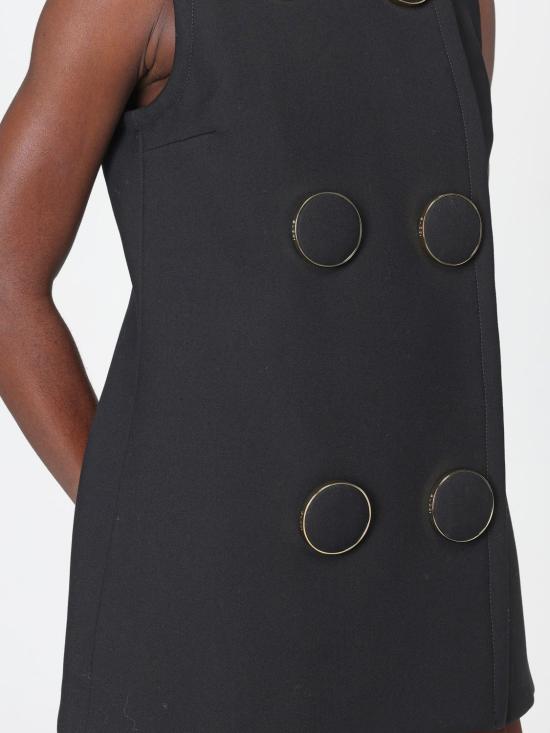 25FW 구찌 맥시 버튼 베스트 846442ZAS46 1000 Black - GUCCI