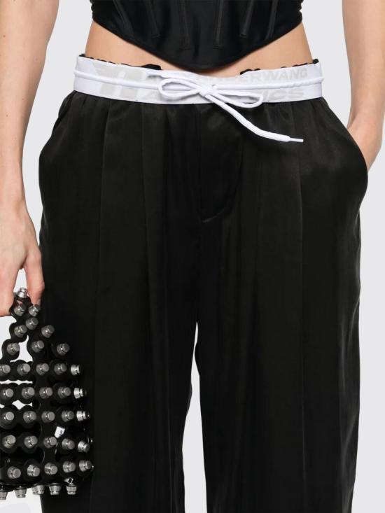 25FW 알렉산더 왕 스트레이트 팬츠 1WC2254844 001 Black - ALEXANDER WANG