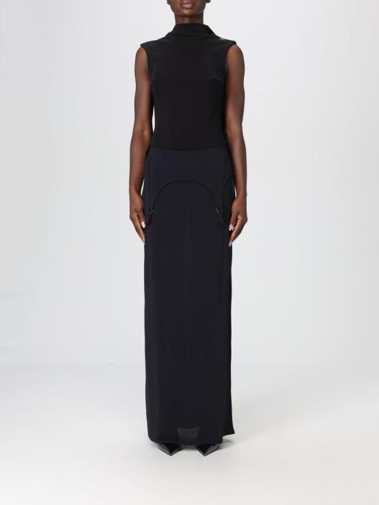 25FW 장 폴 고티에 롱 원피스 TO383W021 00 Black