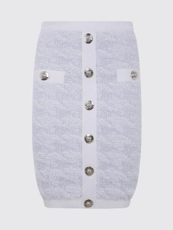 25FW 발망 미디 스커트 FF1LC016KI72 SOM Blue