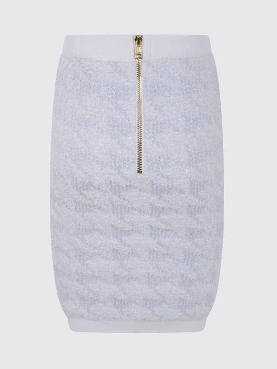 25FW 발망 미디 스커트 FF1LC016KI72 SOM Blue - BALMAIN