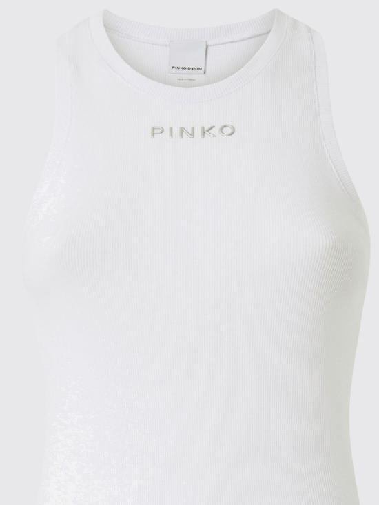 25FW 핑코 반팔 티셔츠 100822A2RC Z05 White - PINKO