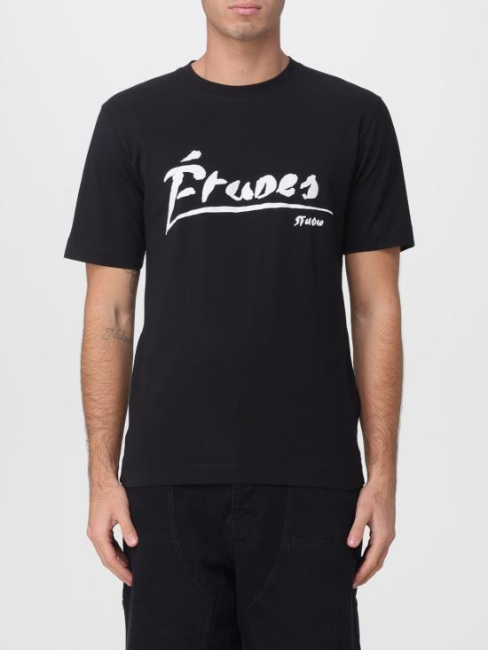 25FW 에뛰드스튜디오 반팔 티셔츠 H25MMTSH102 99 Black