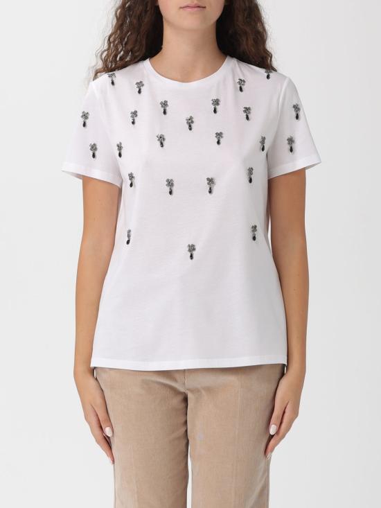 25FW 막스마라 스튜디오 반팔 티셔츠 2526976013600 005 White