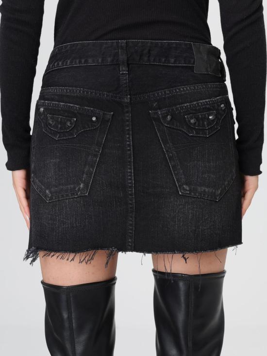 25FW 발렌시아가 데님 스커트 852324TTW67 1037 Black - BALENCIAGA