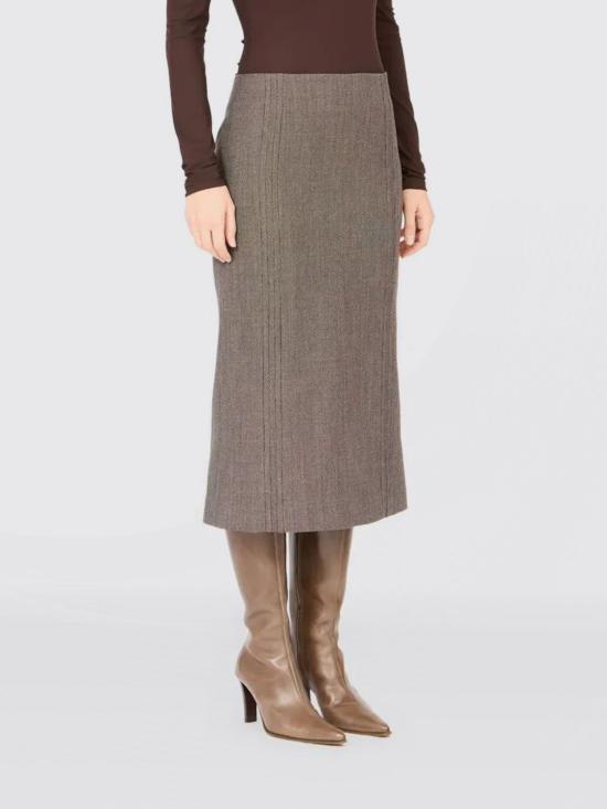 25FW MM6 메종마르지엘라 롱 스커트 S62ME0017M35636 001F Beige - MM6 MAISON MARGIELA