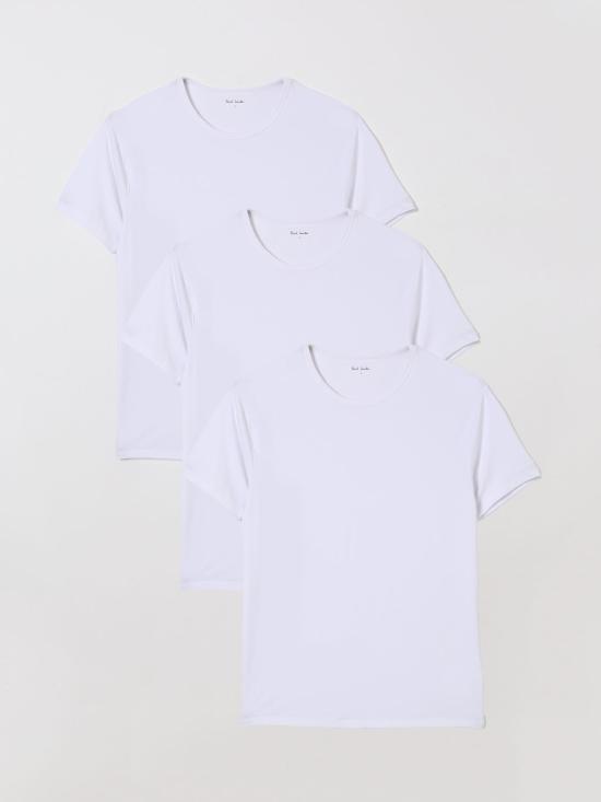 25FW 폴 스미스 반팔 티셔츠 M1A388FHP3PK 01 White 1 - PAUL SMITH