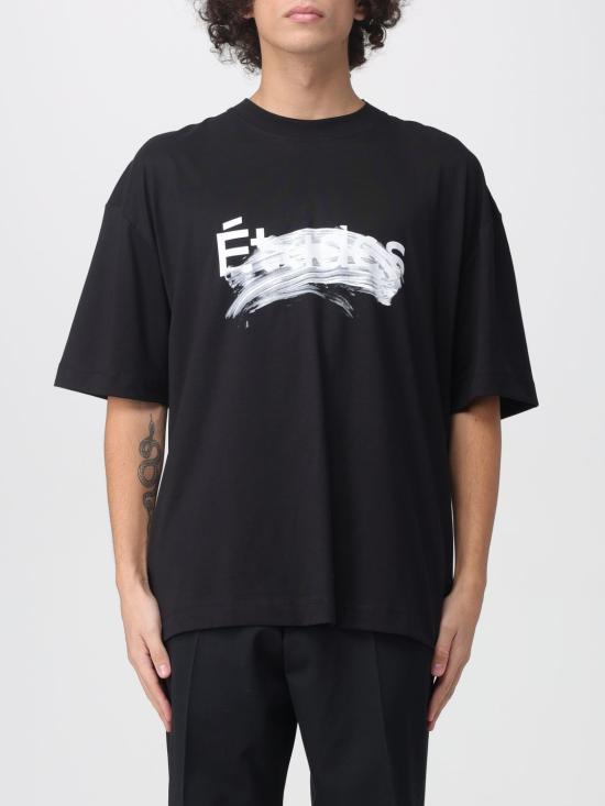 25FW 에뛰드스튜디오 반팔 티셔츠 H25MMTSH134 99 Black