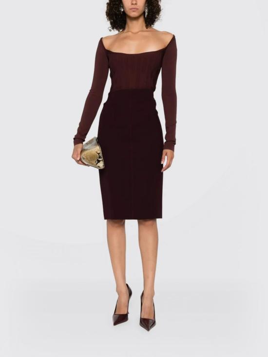 25FW 뮈글러 미디 스커트 25F1JU0542196 3402 Black - MUGLER