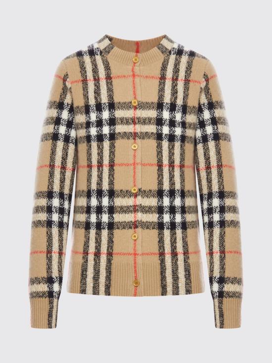 25FW 버버리 체크 캐시미어 울 가디건 8116947 Beige