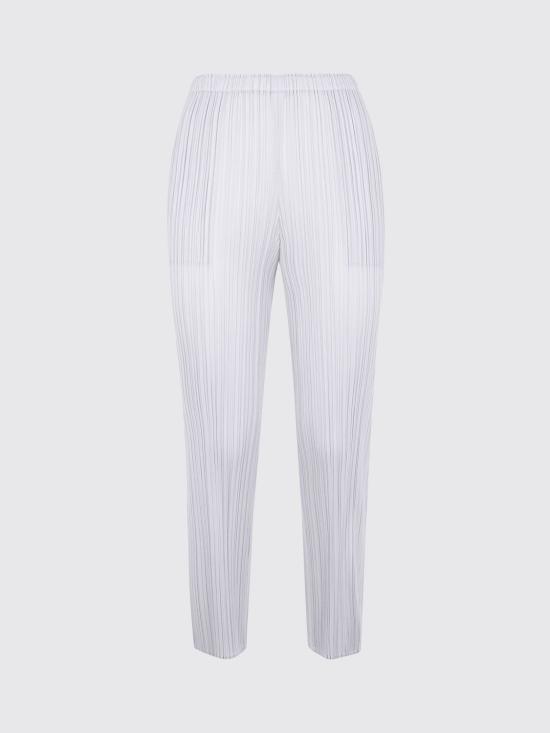 25FW 플리츠플리즈 베이직 슬림 팬츠 PP58JF111 10 White