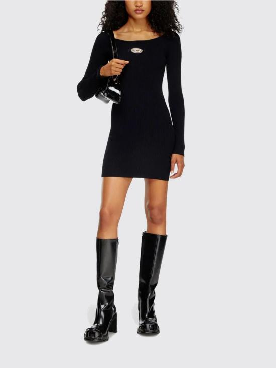 25FW 디젤 롱 원피스 A141880DLAX 9XX Black - DIESEL